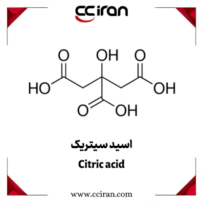 اسید سیتریک (Citric Acid) به شکل پودر سفید با خلوص بالا، مناسب برای استفاده در صنایع غذایی، داروسازی و آزمایشگاهی.